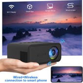 Proiector YT500 Mini Beamer portabil de înaltă calitate pentru camping în aer liber Smartphone cu oglindire fără fir Acceptat Home Theater