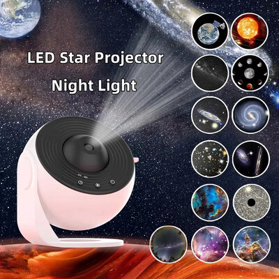Novi zvjezdani projektor Galaxy Light 13 u 1 Planetarij 360° rotirajuća noćna svjetiljka Aurora za spavaću sobu Zvjezdano nebo Poklon za djecu i odrasle