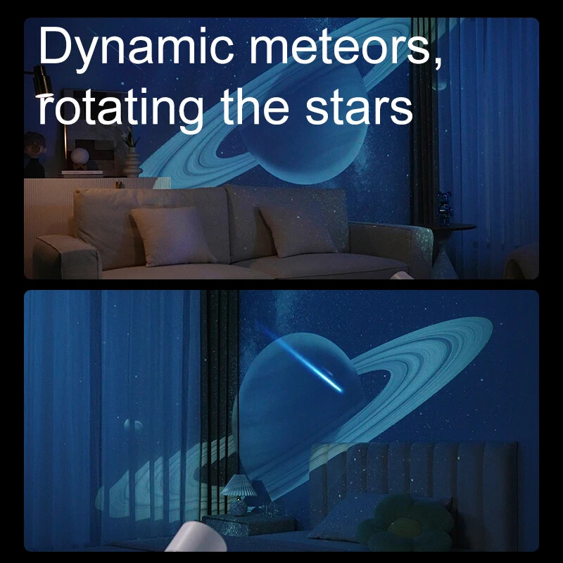 Galaxy projektors 360° pagriežams planetārija zvaigžņu projektors reālistisks zvaigžņots debess nakts gaisma Saules sistēmas mēness bērniem guļamistaba