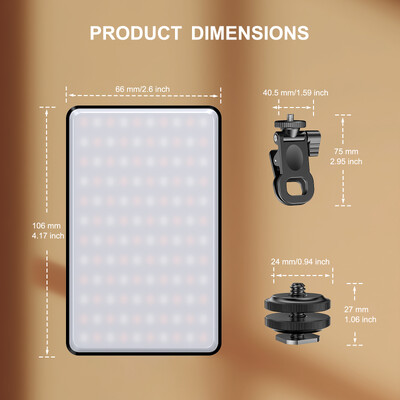 ST-120 LED video svjetlo za punjenje, punjivo 3000 MAh, prilagođeno 3 moda svjetla CRI95 prijenosno mini svjetlo za selfije 2500-9000K