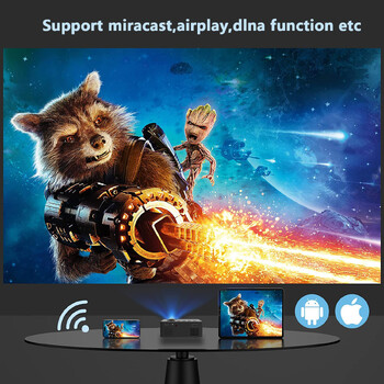 Salange YT100 Mini Projector Support 1080P Mobile Video Home Cinema Φορητό Wi-Fi Wireless Mirroring για IOS Android Smartphone