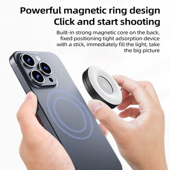 2024 Νέο Smartphone Magnetic Fill Light Mini Selfie Light 3 Λειτουργίες Ρυθμιζόμενη φωτεινότητα για τηλέφωνο Iphone XIAOMI HUAWEI SAMSUNG