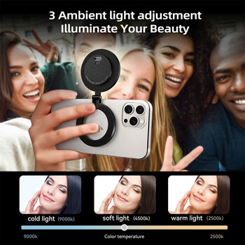 2024 Νέο Smartphone Magnetic Fill Light Mini Selfie Light 3 Λειτουργίες Ρυθμιζόμενη φωτεινότητα για τηλέφωνο Iphone XIAOMI HUAWEI SAMSUNG