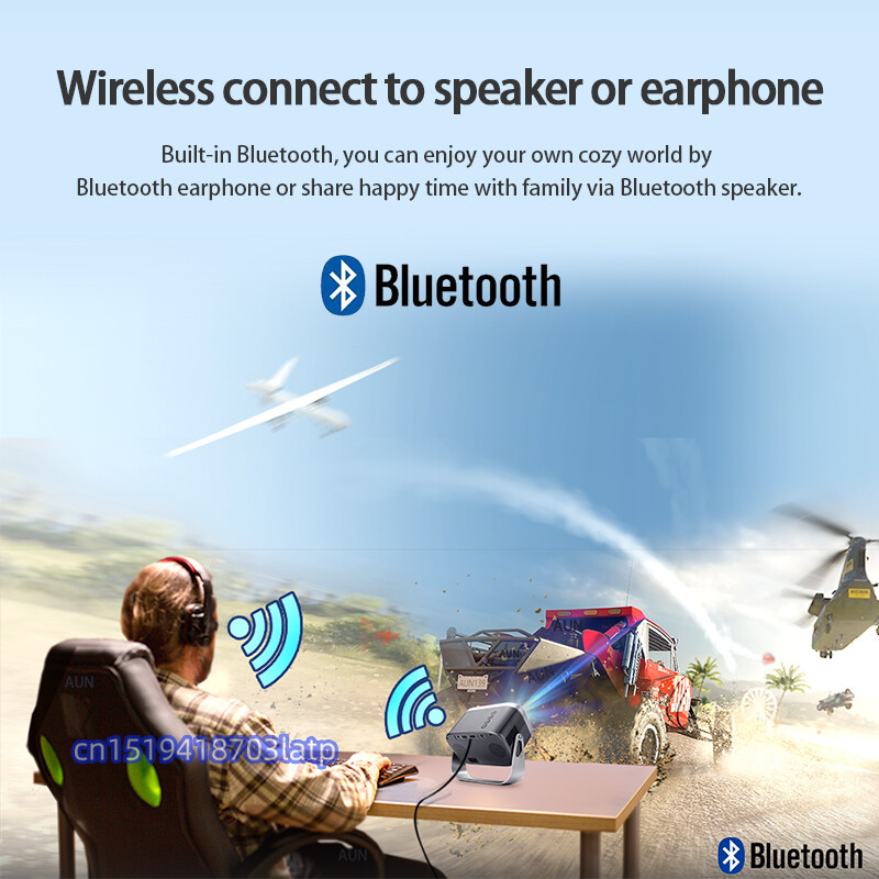 AUN A003 МИНИ проектор WIFI преносим домашно кино Кино проектор Smart TV Sync Android телефон LED проектори за 4k филм