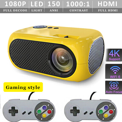 M24 4K HD преносим проектор LED проектор Android 11.0 Bluetooth WIFI 6.0BT5.0 1920*1080P Домашно кино Автофокус Мини проектор