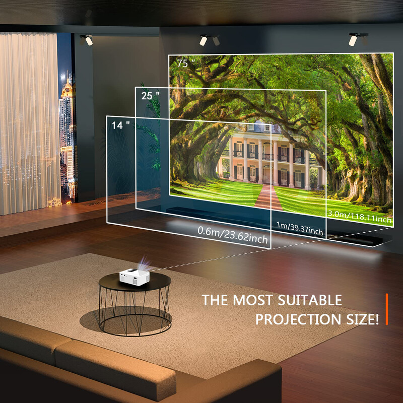 Proiector mobil cu conexiune wireless YT100, home theater mic de înaltă definiție poate fi ținut într-o mână fără a ocupa spațiu