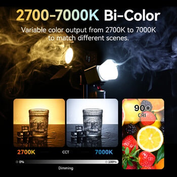 Ulanzi L3 RGB Video Light Mini COB Light Fill για Camera Gopro with Snoot Diffuser Barndoor Mini Ambient Light 2700-7000K