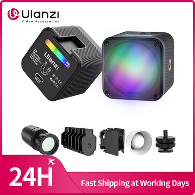 Ulanzi L3 RGB Video Light Mini COB Light Fill Light за камера Gopro с Snoot Diffuser Barndoor Mini Ambient Light 2700-7000K