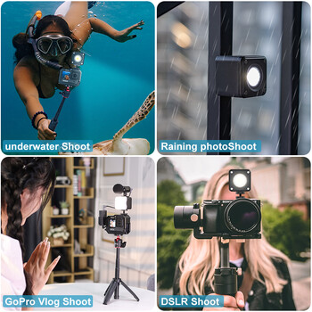 Ulanzi L2 Cute Lite Αδιάβροχο Mini LED Video Light Magnetic With Diffuser για 10m Υποβρύχια λήψη για Gopro Hero 12 11 10 9 8