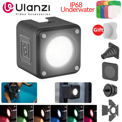 Ulanzi L2 Cute Lite Водоустойчива мини LED видео светлина, магнитна с дифузер за 10 м подводно снимане за Gopro Hero 12 11 10 9 8