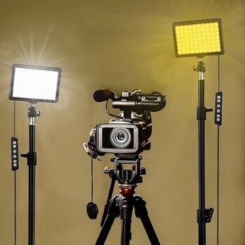 Led Video Light Camera Photography Kit with Tripod Stand 4 έγχρωμα φίλτρα RGB για γυρίσματα Streaming Studio Shooting