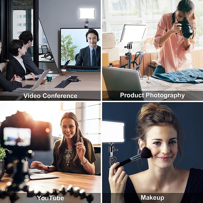 Led video svjetlo za fotoaparat Fotografski rasvjetni komplet sa stalkom za tronožac 4 RGB filtera u boji za snimanje Streaming studijsko snimanje