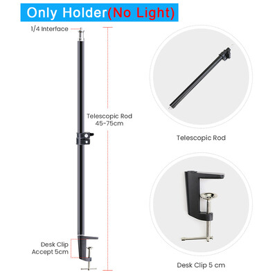 LED video svjetlo s mogućnošću prigušivanja s nosačem za montiranje na monopod Fotografsko osvjetljenje 155 W žarulja EU E27 baza za foto studio Live Stream