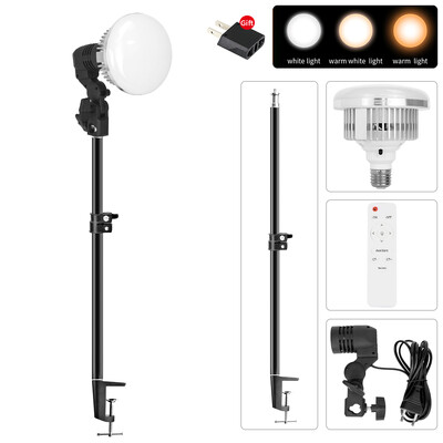 LED video svjetlo s mogućnošću prigušivanja s nosačem za montiranje na monopod Fotografsko osvjetljenje 155 W žarulja EU E27 baza za foto studio Live Stream