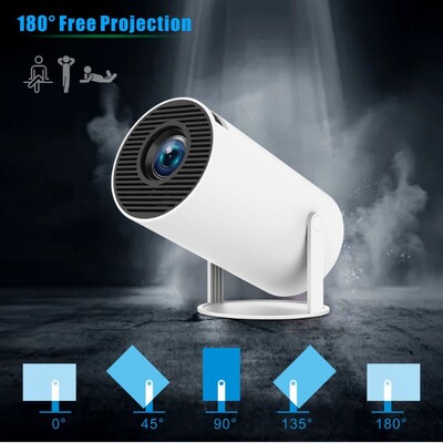 Mini proiector inteligent P30 Android 11 WiFi6 Bluetooth Mini portabil inteligent Suport Proiector 4K BT5.0 Proiector 1280*720P