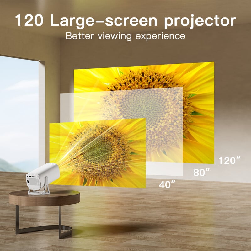 Salange S40 Smart Projector Digital Android11 atbalsts 4K 1080P WiFi6 BT5.4 Allwinner H713 1280*720P Auto Keystone Pocket Beamer