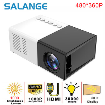 Νέας σχεδίασης J9 Pro Projector 1000 Lumens 480x360 Pixels Mini LED Projector Home Media Player για smartphone IOS και Android