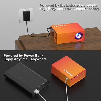 Salange J9C Интелигентен проектор за домашно кино Android WiFi поддръжка Мобилен телефон Power Bank 720P Филм на открито Коледен семеен подарък