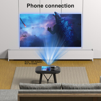 Salange J9C Smart Home Theatre Projector Android Υποστήριξη WiFi Mobile Phone Power Bank 720P Outdoor Movie Christmas Christmas Gift