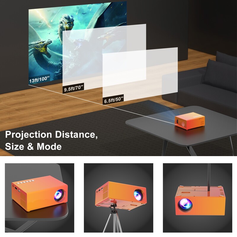 Salange J9C nutikas kodukinoprojektor Android WiFi tugi Mobiiltelefon Toitepank 720P Välisfilm Jõulukingitus perele