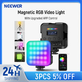 NEEWER RGB62 magnetsko RGB video svjetlo s APP kontrolom 360° LED svjetlo za kameru u punoj boji s 3 rasvjete za fotografije s hladnim cipelama