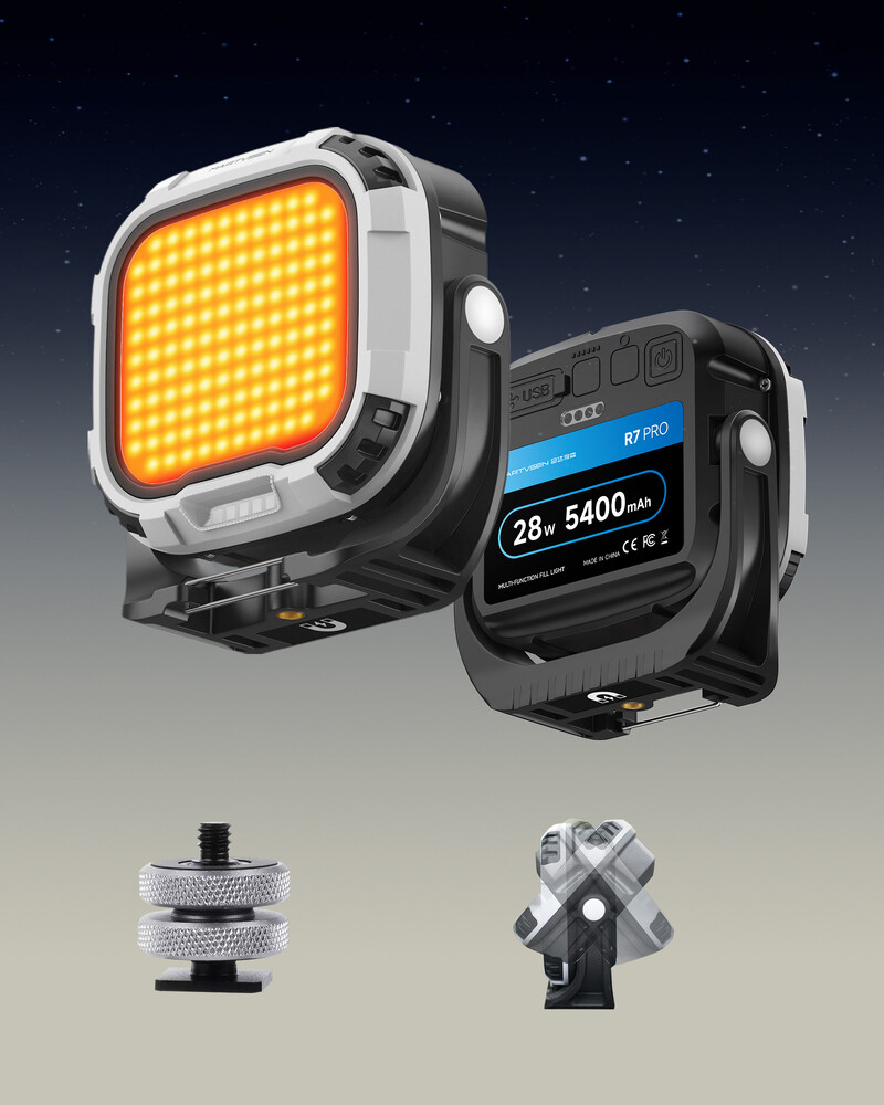 Užpildymo lemputė 28 W magnetinė LED vaizdo kameros apšvietimo rankena ir 1/4 colio CRI≥95 2700K-6500K šaltasis batas vaizdo įrašymui