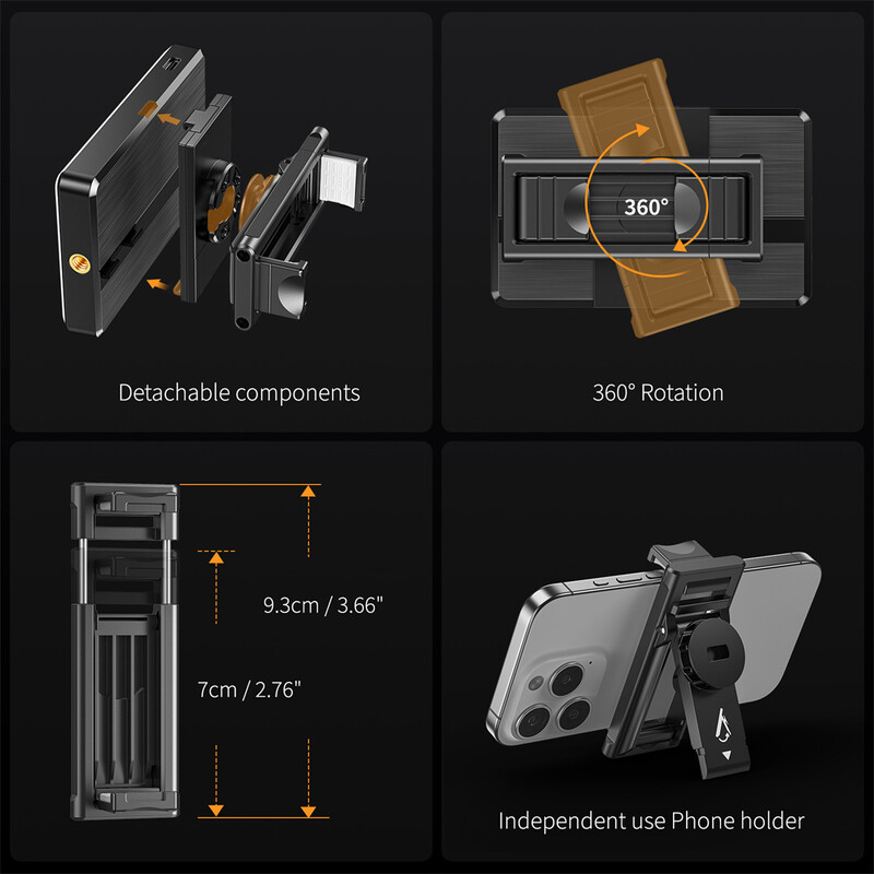 2024 LED Selfie Light Phone Fill Light с държач за телефон 120 LED 3000mAh акумулаторна видео светлина за Tiktok Vlog видеоконференция