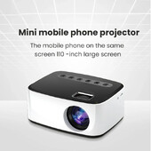 Miniprojektor 1080P HD LED kodumeedia videopleier Kaasaskantav kodune meelelahutusprojektor Tugi dropshipping