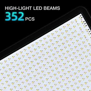 Αναβάθμιση 352 LED High Power Video Light Panel Bi-color 2800K-7000K Photography Lighting for Live Streaming Photo Studio Light LED