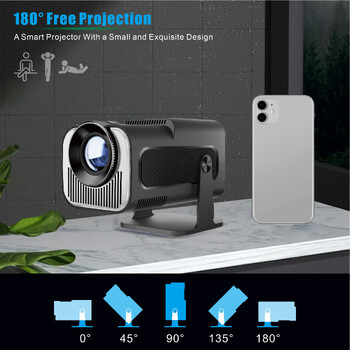 Special White HY320 Mini Projector Android11 Wifi6 320ANSI Allwinner H713 Native1280x720P Home Cinema Office Portable Projector