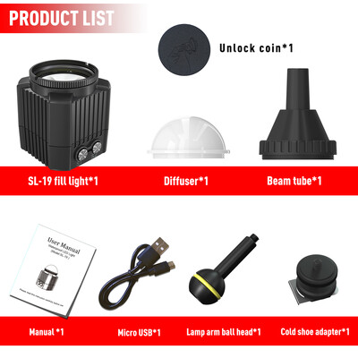 Seafrogs SL-19 veekindel 60M minikaamera LED-valgusti Gopro Canoni peegelkaameratele sukeldumise täitelampide pildistamistuled