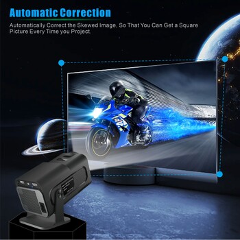 HY320 Mini Projector Native 720P Android 11 4K Projector 200ANSI Wifi6 BT5.0 Cinema Outdoor Portable 180° Rotable Projector