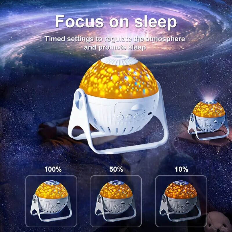 Creative Starry Sky Projection Light με 7 Light Effects Βύσμα USB στο Space Galaxy Atmosphere Night Light