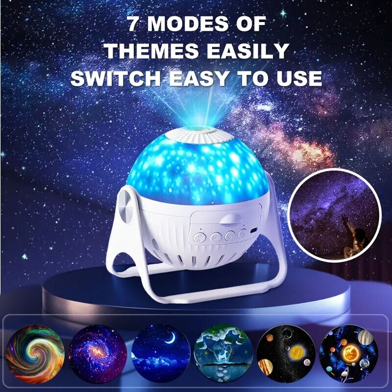 Creative Starry Sky Projection Light με 7 Light Effects Βύσμα USB στο Space Galaxy Atmosphere Night Light