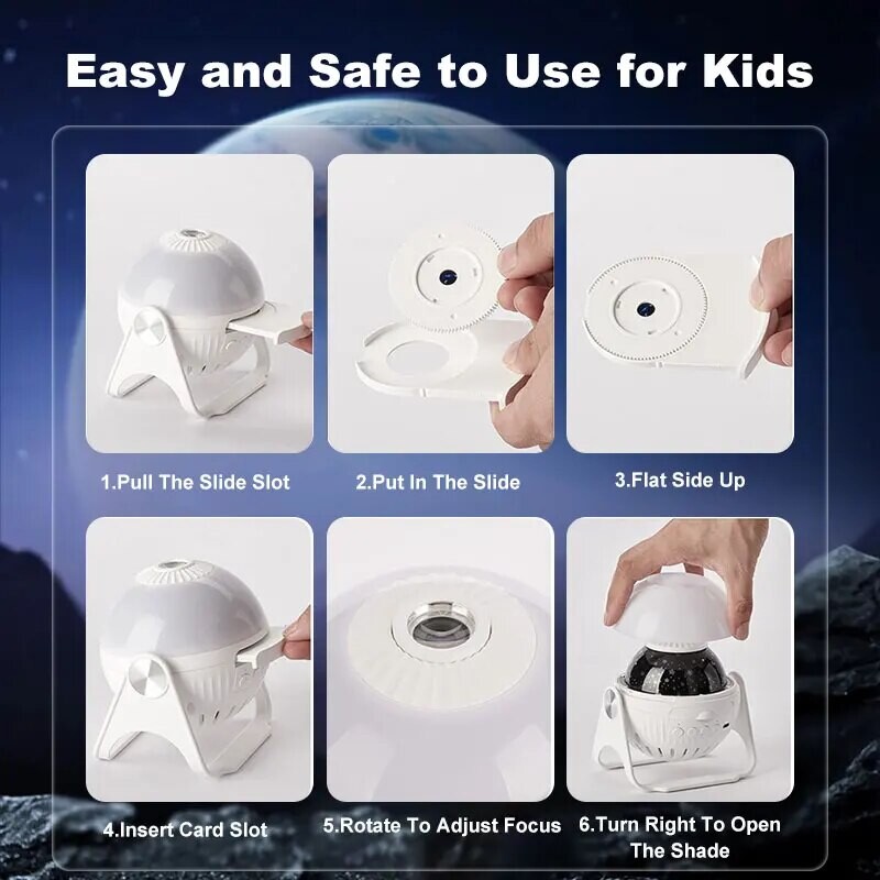 Creative Starry Sky Projection Light με 7 Light Effects Βύσμα USB στο Space Galaxy Atmosphere Night Light