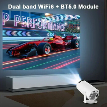 Μίνι προβολέας HY300 με Android 11.0 Dual WIFI Full HD 1280*720P 4K Φορητός για υπαίθριο θέατρο οικιακού κινηματογράφου