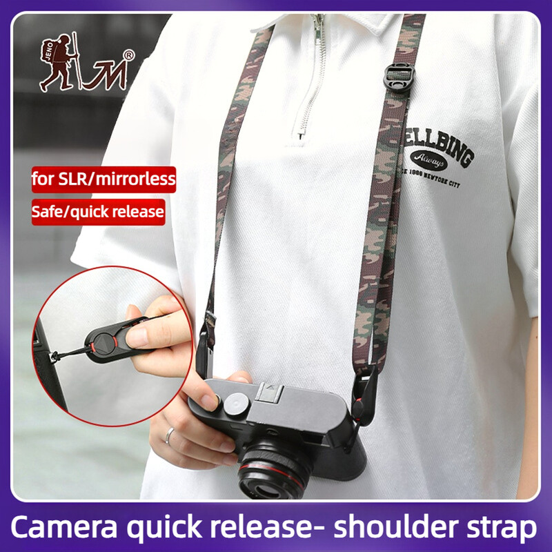 Uus kamuflaažkaamera rihm, reguleeritav kiirkinnitusrihm Canoni R5II R8 Nikon Z7II Z6II Z9 Sony A6700 Fuji XT50 tarvikutele