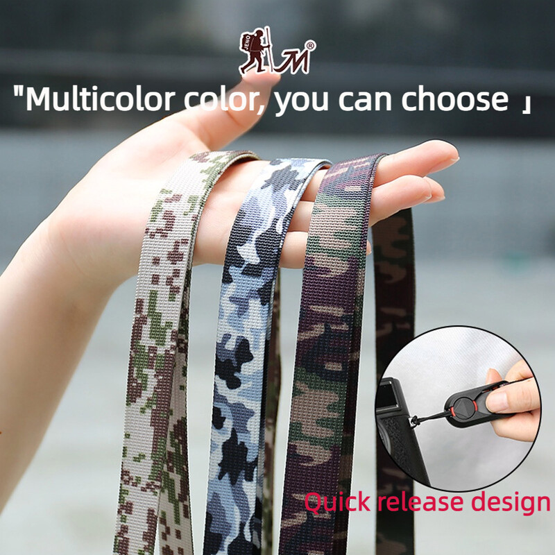 Uus kamuflaažkaamera rihm, reguleeritav kiirkinnitusrihm Canoni R5II R8 Nikon Z7II Z6II Z9 Sony A6700 Fuji XT50 tarvikutele