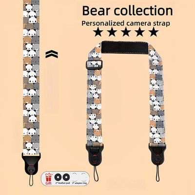 Kaamera kiirvabastuskael Õlarihmade tarvikud koomiks Isikupärastatud disain Canon Nikon Sony Fuji Leica DSLR DSL jaoks