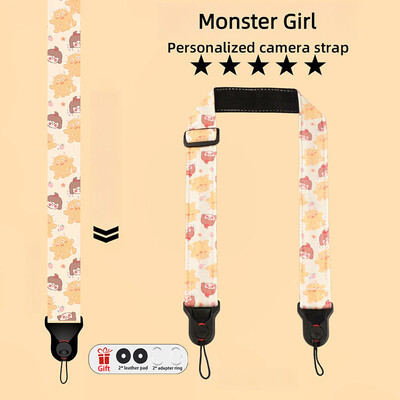 Kaamera kiirvabastuskael Õlarihmade tarvikud koomiks Isikupärastatud disain Canon Nikon Sony Fuji Leica DSLR DSL jaoks