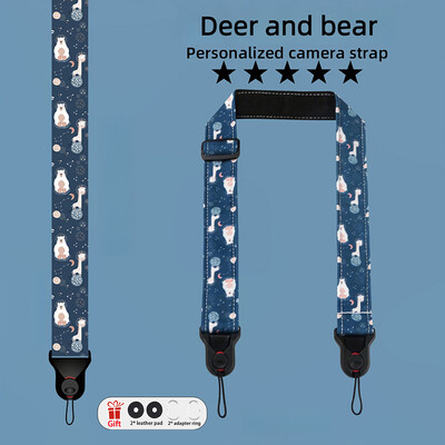 Kaamera kiirvabastuskael Õlarihmade tarvikud koomiks Isikupärastatud disain Canon Nikon Sony Fuji Leica DSLR DSL jaoks