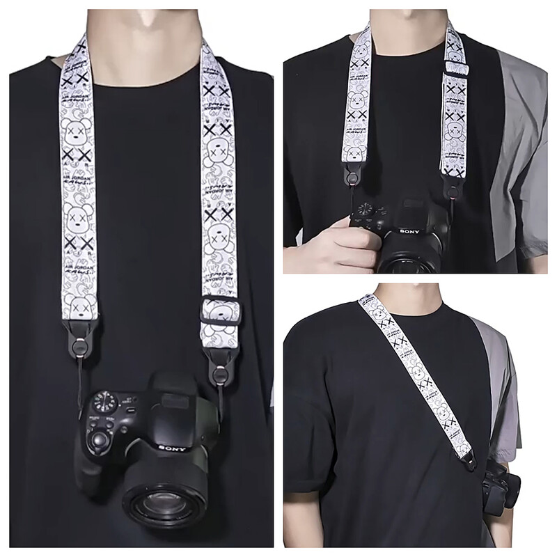 Kaamera kiirvabastuskael Õlarihmade tarvikud koomiks Isikupärastatud disain Canon Nikon Sony Fuji Leica DSLR DSL jaoks