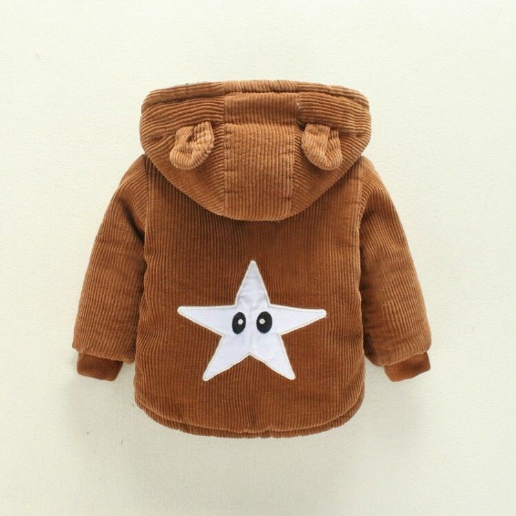 Aksominis storinantis žieminis paltas berniukui 2 3 4 5 5-6 metų medvilninis paminkštintas striukė Žieminiai drabužėliai kūdikiams