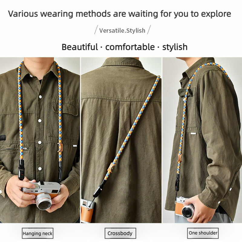 Greitai atleidžiami fotoaparato dirželiai ant kaklo universalus diržas, skirtas Leica Canon Fuji Nikon Olympus Panasonic Pentax Sony DSLR SLR