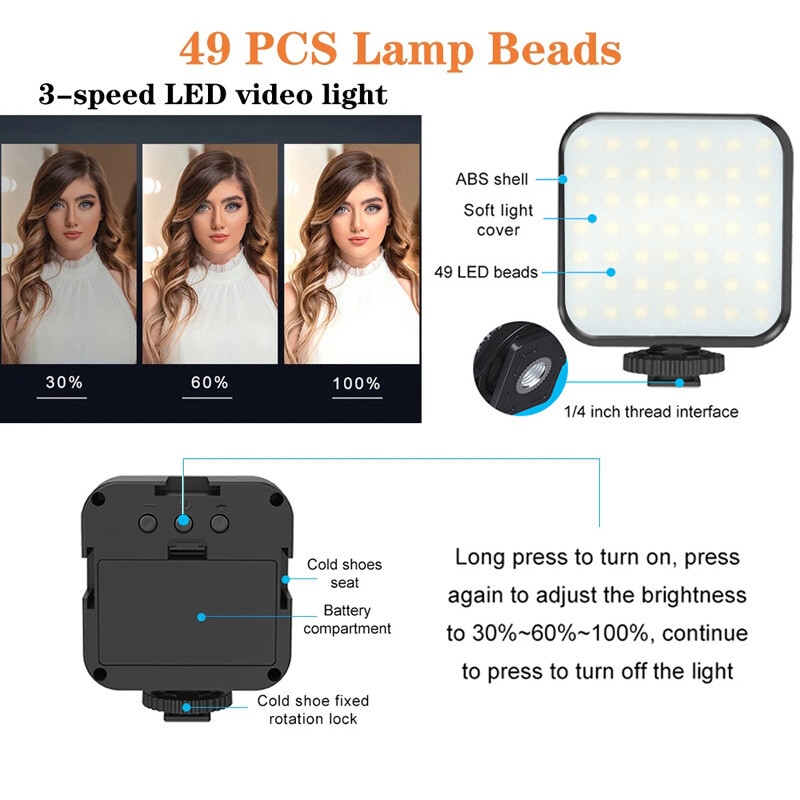 Držač telefona Osvjetljenje za fotografije Pametni telefon Video komplet Mikrofon LED Selfie Stativ Ručka za snimanje Prijenosni stabilizator Nosač