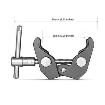 Супер скоба Crab Claw Clamp Tongs Клещи Скоба за щипка за камера Статив Монопод Студийна светкавица Скоба Статив Рамо Камера