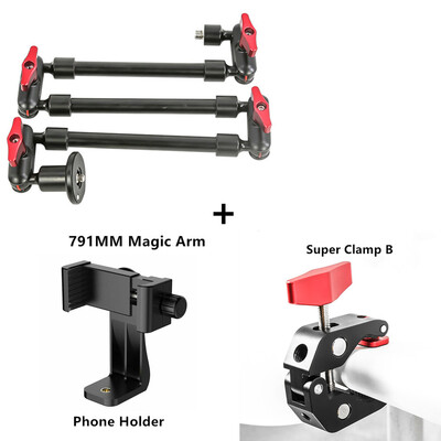 Nova kamera Magic Arm sa Super Clip nosačem za pametni telefon Kamkorder Akcijska kamera GoPro Clamp Mount Tablet Webcam Studio Kits