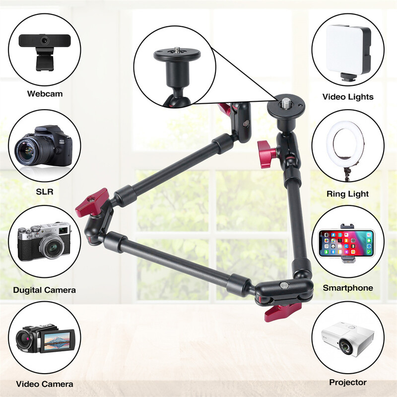 Nova kamera Magic Arm sa Super Clip nosačem za pametni telefon Kamkorder Akcijska kamera GoPro Clamp Mount Tablet Webcam Studio Kits