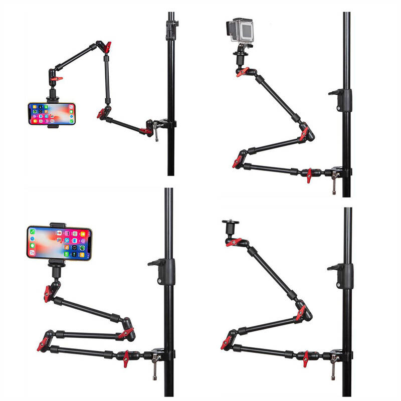 Nova kamera Magic Arm sa Super Clip nosačem za pametni telefon Kamkorder Akcijska kamera GoPro Clamp Mount Tablet Webcam Studio Kits