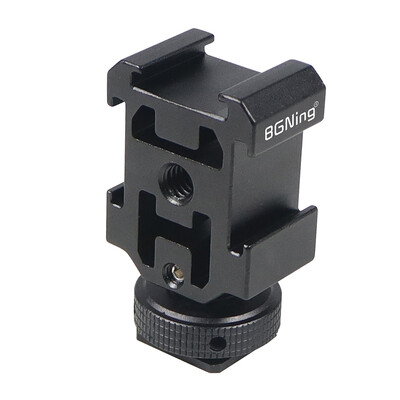 Trostruki adapter za montažu na vruću i hladnu papučicu 1/4" Držač rupa za Nikon Canon DSLR tronožac Svjetla mikrofona Nosač postolja za audio snimač